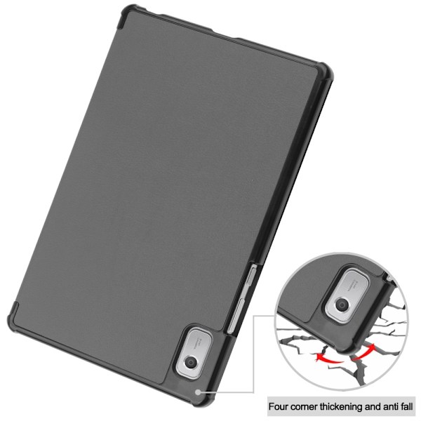 Til Lenovo Tab M9 Trifoldet Stativdæksel Grey