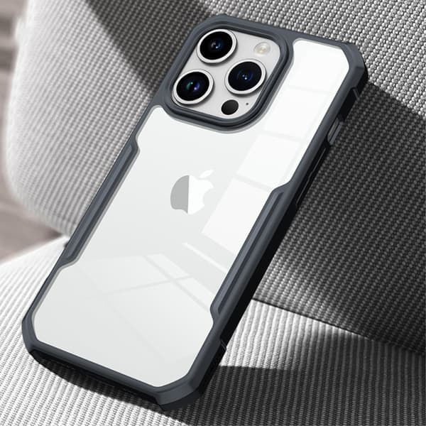 XUNDD bagcover til iPhone 15 Pro akryl+TPU telefonetui Black