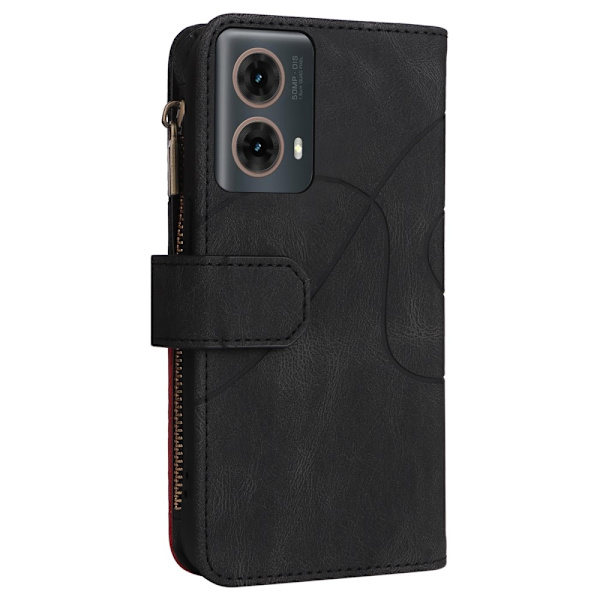 KT Multifunktion Series-5 Til Motorola Moto G85 Telefontaske Black
