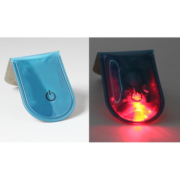 4 stk LED-lys Magnetiske klips Sikkerhet Løping Natt Campingaktiviteter - Blå Blue