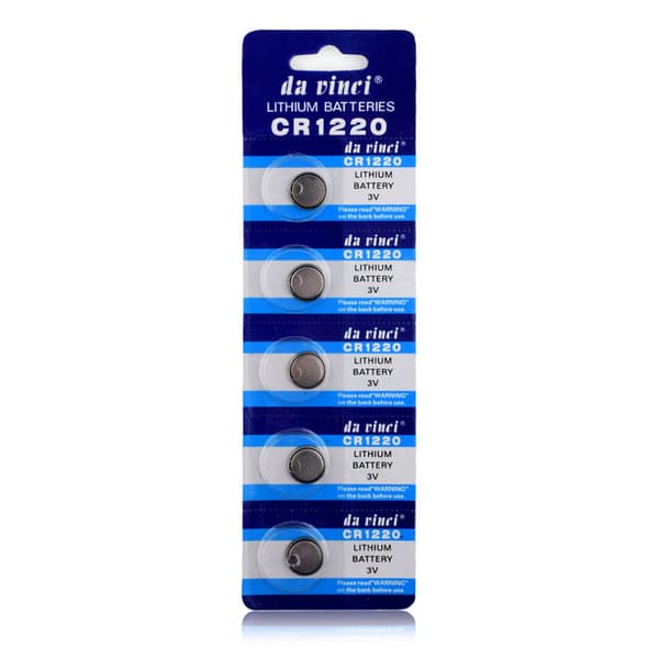 Alkalisk knappcellebatteri CR1220 stor pakke Silver