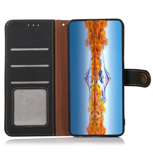 KHAZNEH läder plånboksfodral till Samsung Galaxy S26 Svart