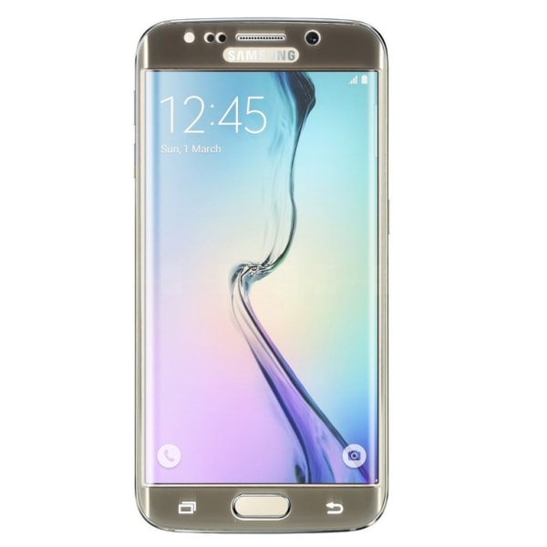 Samsung Galaxy S6 Edge Härdat glas Electroplating - Guld Transparent