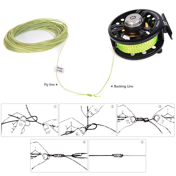 LEO 30m / 100ft vægt fremad flydende fluesnøre Nylonkernefluesine - WF-7F Green