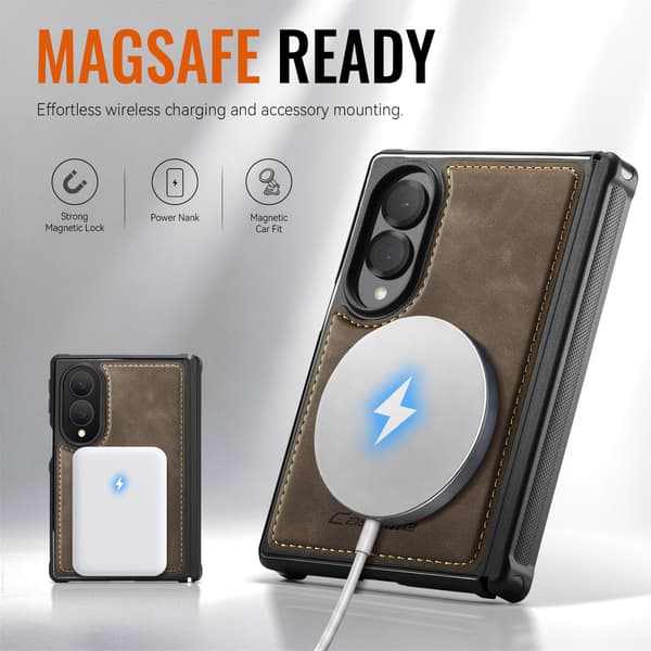CASEME Magnetisk telefoncover til Samsung Galaxy Z Fold8 Brown