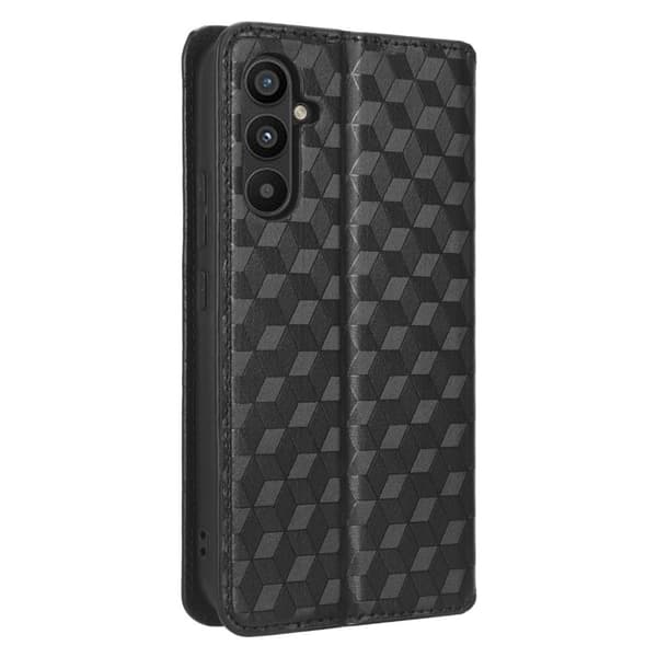 Rhombus tegnebog taske til Samsung Galaxy A34 5G - Sort Black