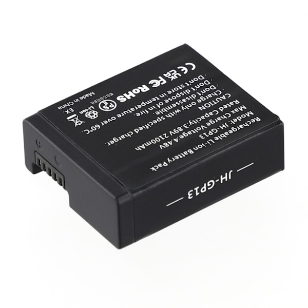 Batteri for GoPro Hero 13 3,89V 2100mAh JH-GP13 erstatningsbatteri Black