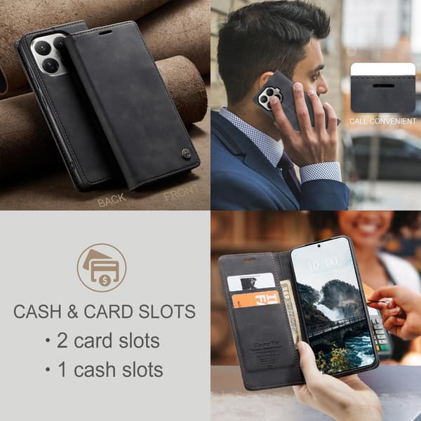 CASEME Til Xiaomi 17T Pungcover Black
