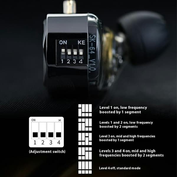KZ Vader Pro Advanced Dynamic In-Ear Hovedtelefoner Balanceret Lyd med Mikrofon Black