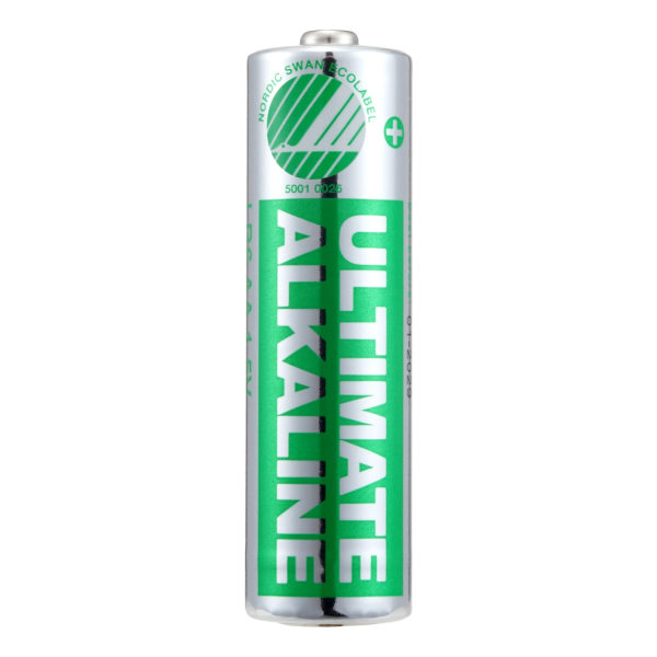 Ultimate Alkaline AA battery, Nordic Ecolabelled, 1.5V, 100-pack Green