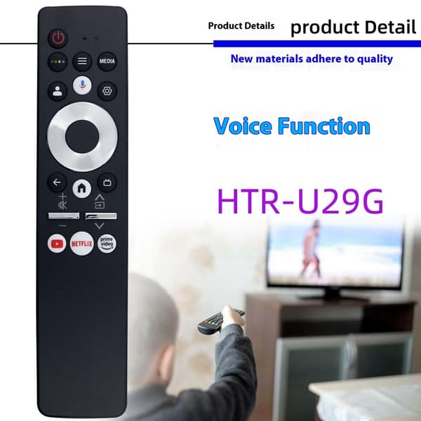 Fjärrkontroll Ersättning HTR-U29G För Haier TV Röststyrd Svart