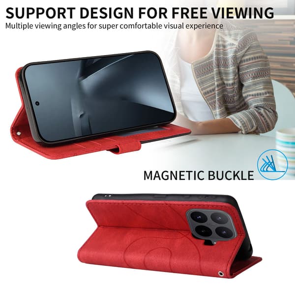 Xiaomi 17T Pro Lompakkokotelo Bi-colour Red