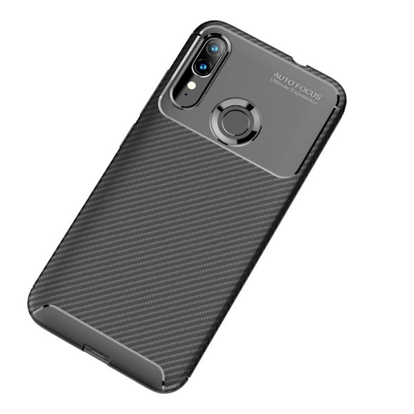 Carbon Fiber TPU Cover for Motorola Moto E6 Plus Black
