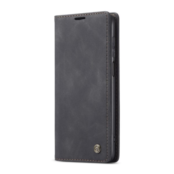 CASEME Retro lompakkokotelo Xiaomi Redmi Note 9 Prolle Black