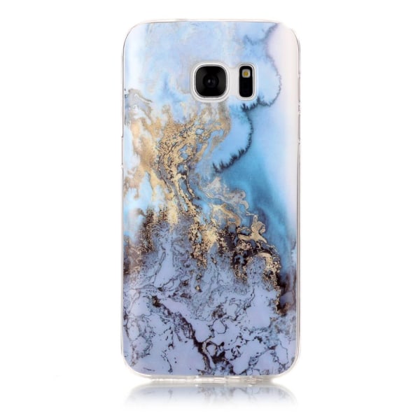 MTK Samsung Galaxy S7 SM-G930 TPU Marmor - Lyseblå Light blue
