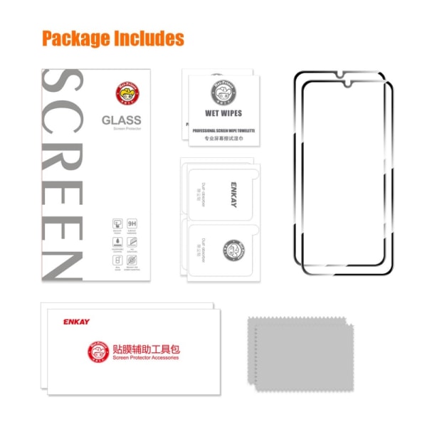 ENKAY Karkaistu lasi Samsung Galaxy A15 2kpl Transparent
