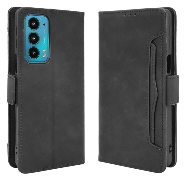 Wallet Stand Flip Telefontaske til Motorola Edge 20 - Sort Black