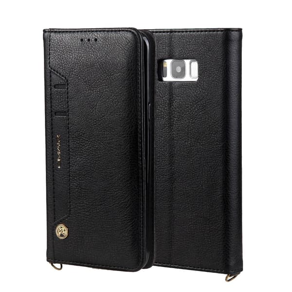 CMAI2 Litchi Lommebok - cover til Samsung Galaxy S8 Plus - Sort Black