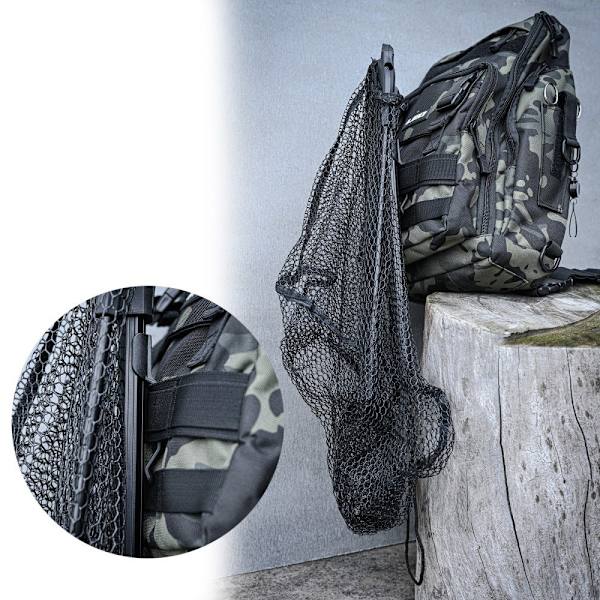 Håv Fiske Hopfällbart triangulärt fiskenät i nylon Svart
