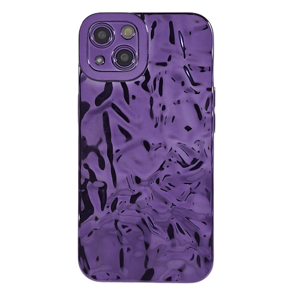 Till iPhone 15 TPU-skal Elektropläterad Rynkad - Rosa Lila