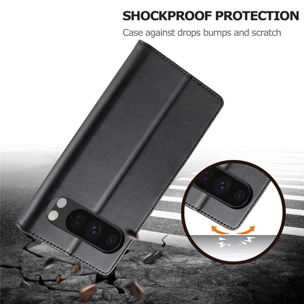 LC.IMEEKE Google Pixel 10 Pro / 10 / 9 Pro / 9 -kotelo, jalustapuhelinkotelo Black