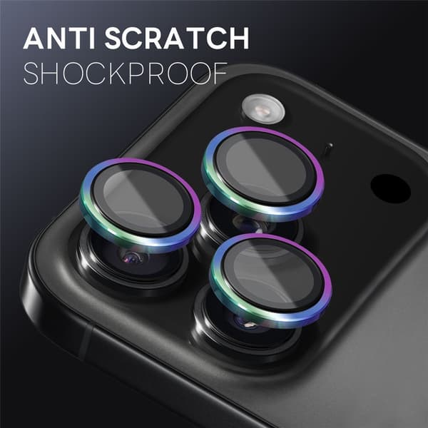 NORTHJO För iPhone 17 Pro Max / iPhone 17 Pro Kameralinsskydd Härdat Glas Metallring multifärg