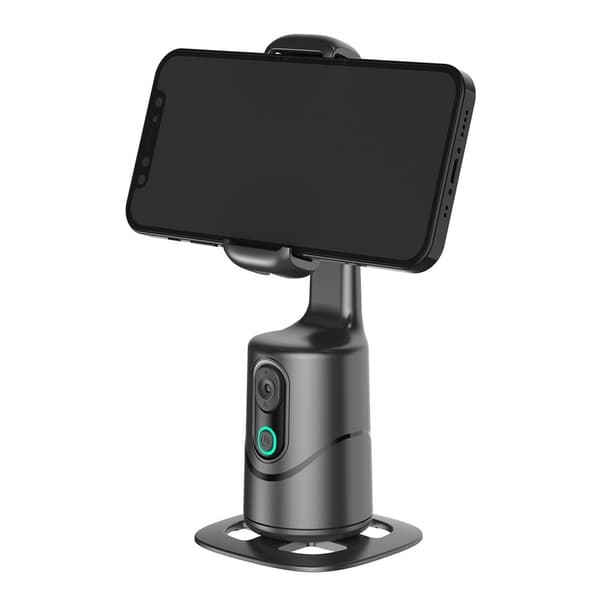 Geststyrd AI Intelligent Auto Tracking Telefongimbal Bluetooth fjärrkontroll Svart
