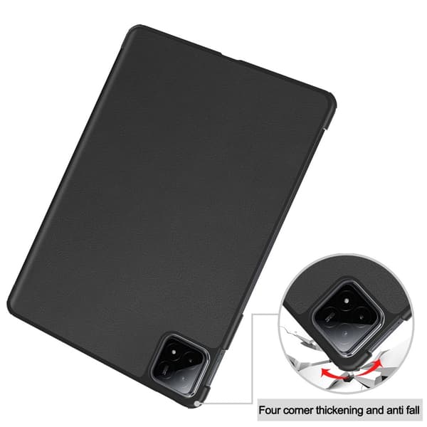 Xiaomi Pad 6s Pro 12.4" Stand Slim Fit Cover Sleep/Wake - Sort Black