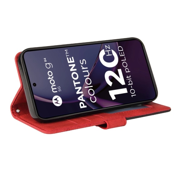 Til Motorola Moto G84 KT-serie-1 dobbeltfarve Red