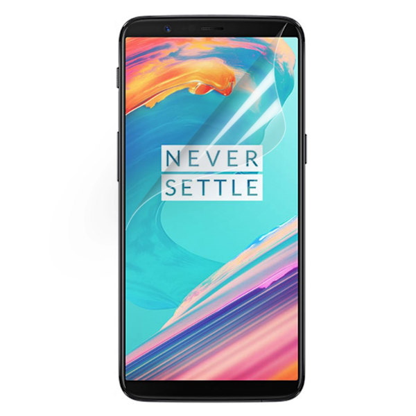 OnePlus 5T Ultra Clear LCD Skärmskydd med putsduk Transparent