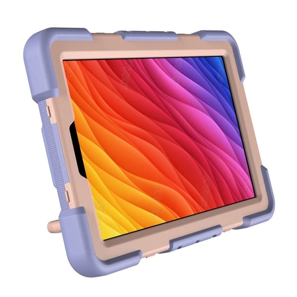 Til Samsung Galaxy Tab A11 Etui PC+Silikone Tablet Cover Purple + Pink Multicolor