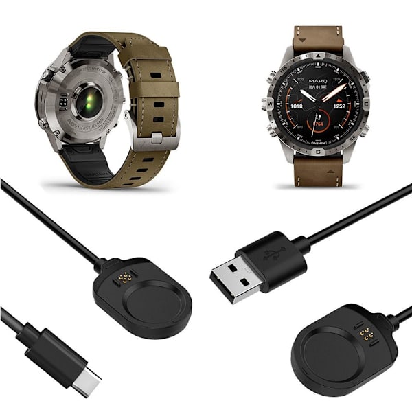 Laddning för Garmin MARQ2 Athlete Adventurer Captain Golfer Aviator Svart