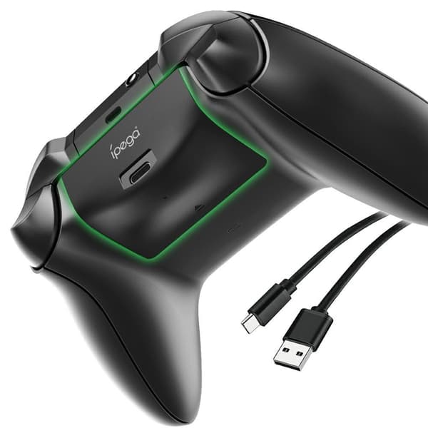 Batteri til Xbox Series X/S spilcontroller 1000 mAh batteripakke opladningskabel Black
