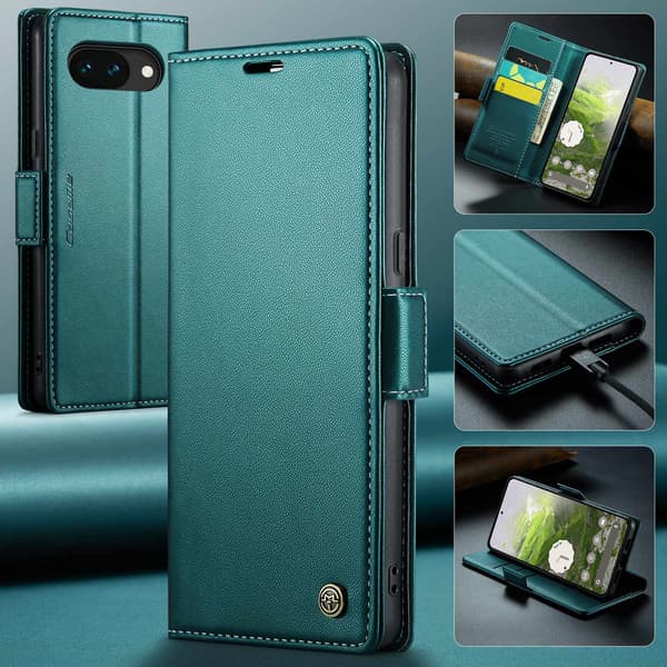 CASEME Google Pixel 10a RFID Suojattu Lompakkokotelo Green