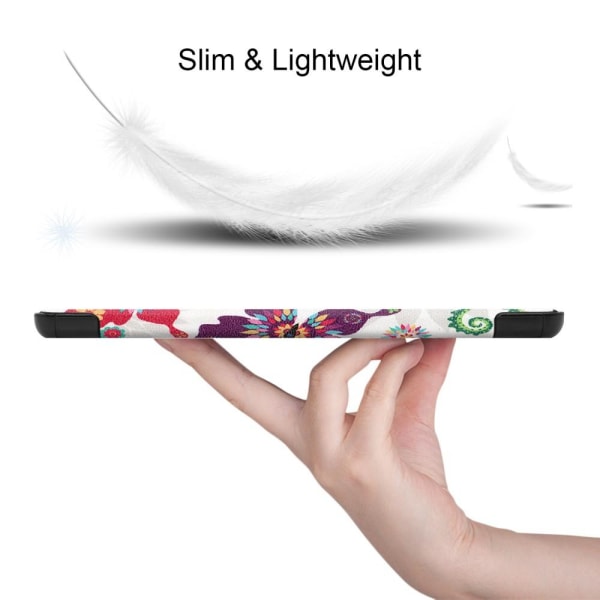 Tri-fold Stand Smart Case for Samsung Galaxy Tab S7 Plus / S8+ - Butterflies Multicolor