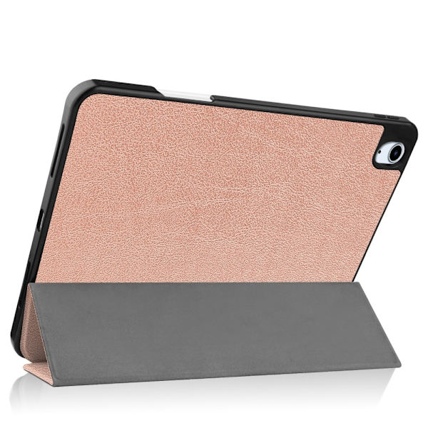 iPad Air 11 (2024) Kolminkertainen Teline Tabletin Suojakuori Kynäpidikkeellä Pink gold