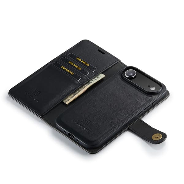 DG.MING Til iPhone Air Lommebokdeksel Avtakbart 2 i 1 - Svart Black