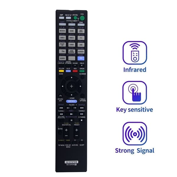 Fjärrkontroll Ersättning för RM-AAP078 För Sony DVD Svart