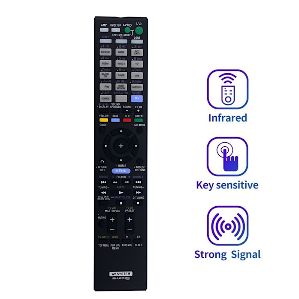 Fjernkontroll erstatning for RM-AAP078 For Sony DVD Black