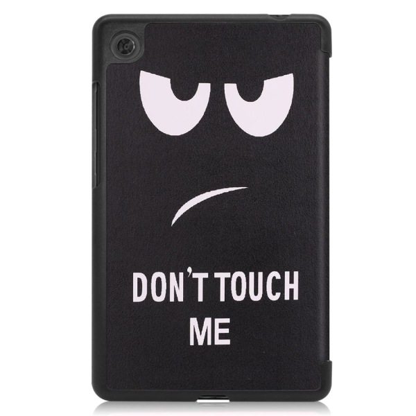 Pattern Tri-fold Stand Cover Lenovo Tab M7 (3rd Gen) - Don't Touch Me Black