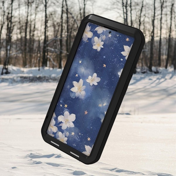 Samsung Galaxy S25+ (Plus) Case Panserbeskyttelse Case Shell + hærdet glas Black
