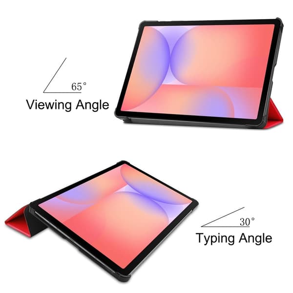 Til Samsung Galaxy Tab S10 Lite / S10 FE / S9 FE Etui med Stander - Rød Red
