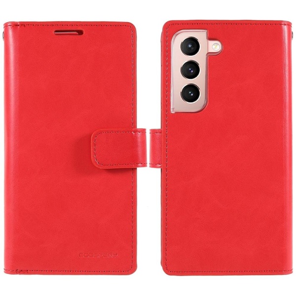 Samsung Galaxy S22 MERCURY GOOSPERY Mansoor Lompakkokotelo - Punainen Red