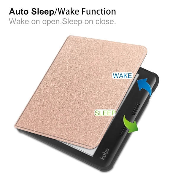 Stativveskedeksel for Kobo Libra Colour Pink gold