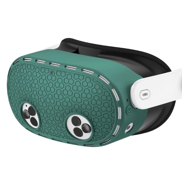Til Meta Quest 3S beskyttende etui VR Headset Silikone Cover Green