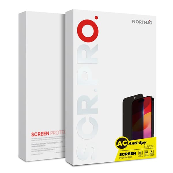 NORTHJO A+ Skærmbeskyttelse Privacy til iPhone 18 Pro Max Black