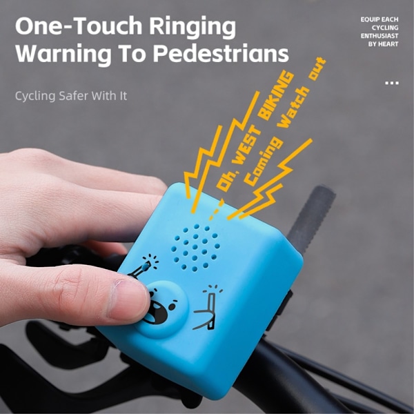 WEST BIKING 120dB Loud Bicycle Horn Sähkötorvi (paristolla) - Sininen Blue one size