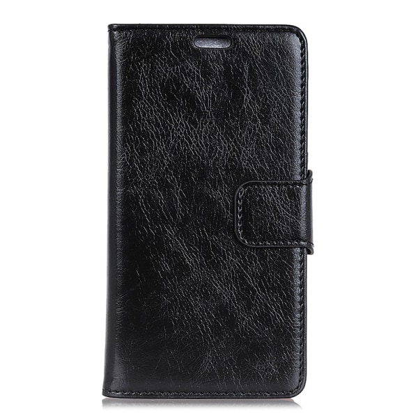 Textured Split Leather Wallet Case Nokia 9 PureView Black