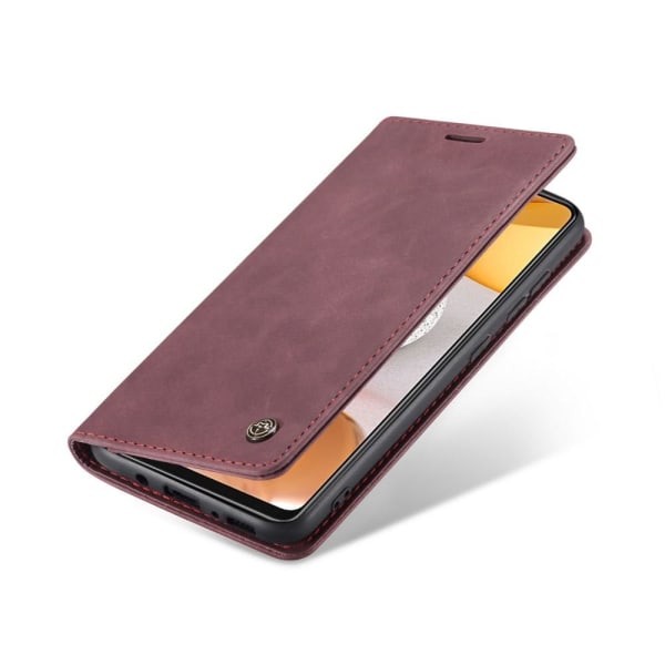CASEME Retro tegnebog taske til Samsung Galaxy S21 Ultra Vinrød Wine red