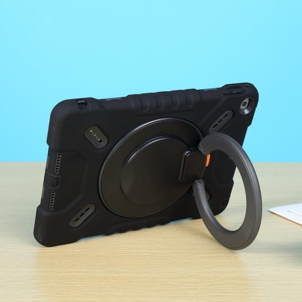 iPad 9,7 tommer (2017)/(2018) PEPKOO 360 graders svingbar kickstand tablettdeksel Black